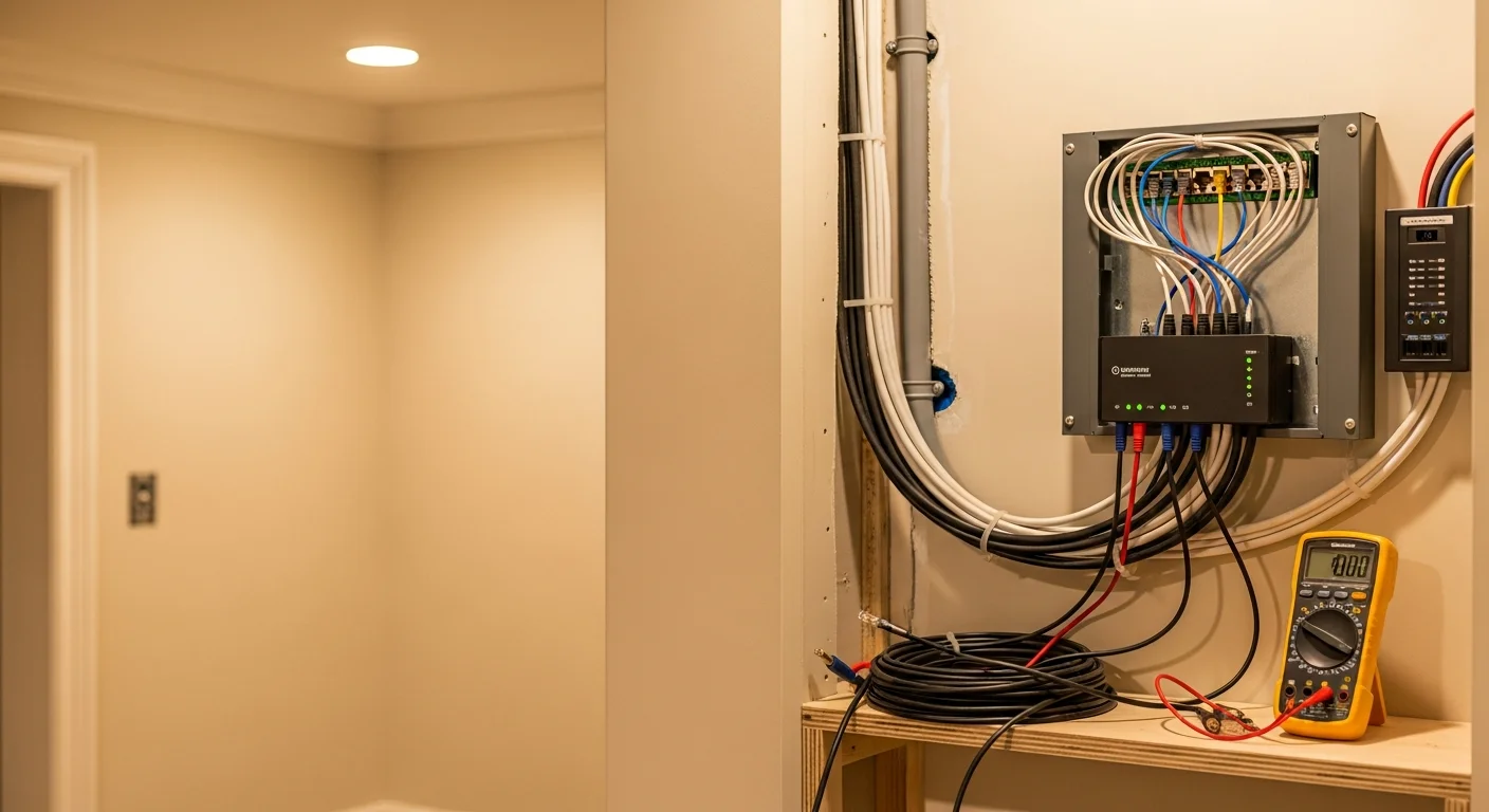 Low voltage wiring installation in residential home