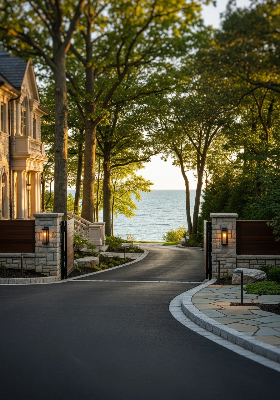 Detail of quality work on a Lake Geneva property showing attention to lakefront living standards.